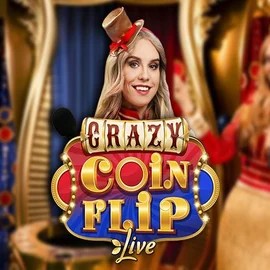Crazy Coin Flip online game logo by Evolution on skyhills-casino-be.com