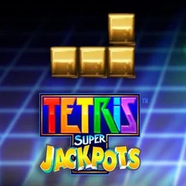 Tetris Super Jackpots slot visual from WMS available on skyhills-casino-be.com