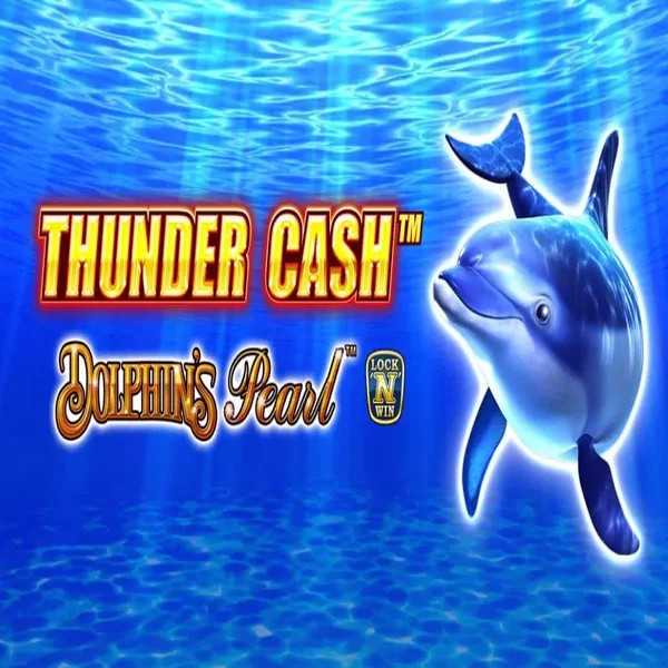 Thunder Cash Dolphins Pearl online game logo by Novomatic on skyhills-casino-be.com